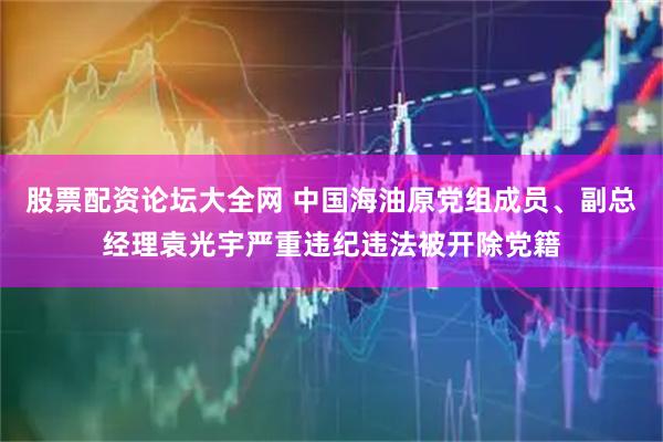 股票配资论坛大全网 中国海油原党组成员、副总经理袁光宇严重违纪违法被开除党籍